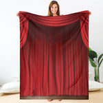 Red Curtain Theater Print Blanket