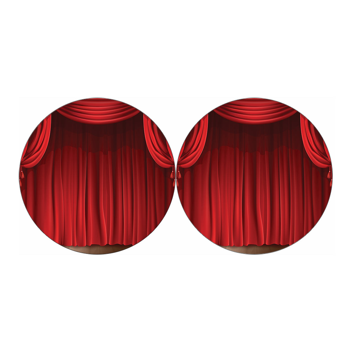 Red Curtain Theater Print Car Coasters
