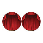 Red Curtain Theater Print Car Coasters