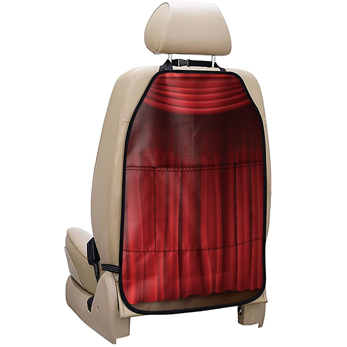 Red Curtain Theater Print Car Seat Organizers