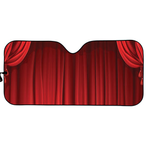 Red Curtain Theater Print Car Sun Shade