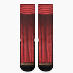 Red Curtain Theater Print Crew Socks