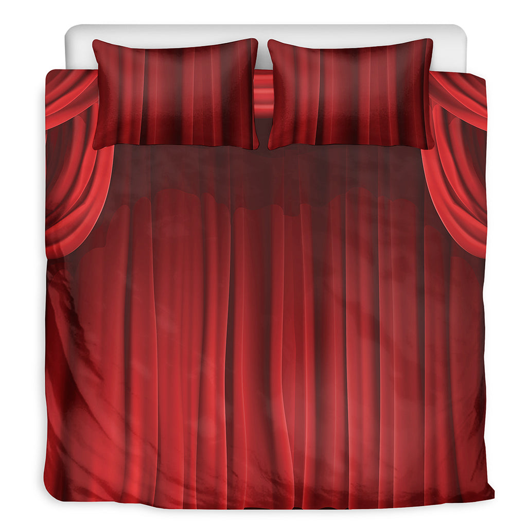 Red Curtain Theater Print Duvet Cover Bedding Set