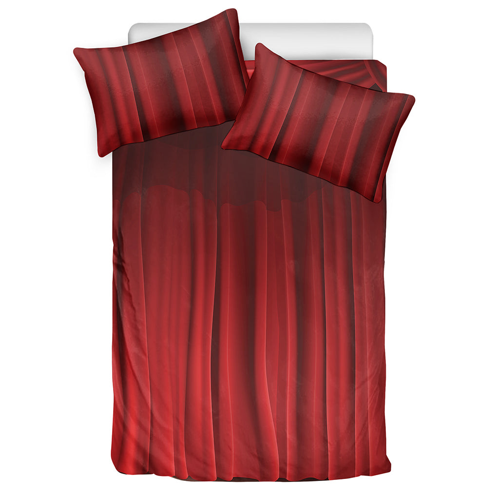 Red Curtain Theater Print Duvet Cover Bedding Set