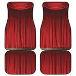 Red Curtain Theater Print Front and Back Car Floor Mats