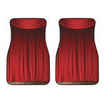 Red Curtain Theater Print Front Car Floor Mats
