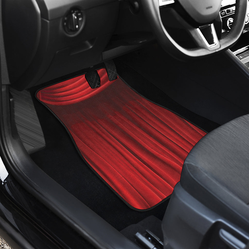 Red Curtain Theater Print Front Car Floor Mats