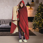 Red Curtain Theater Print Hooded Blanket
