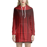 Red Curtain Theater Print Hoodie Dress