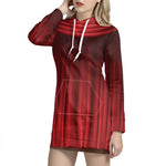 Red Curtain Theater Print Hoodie Dress