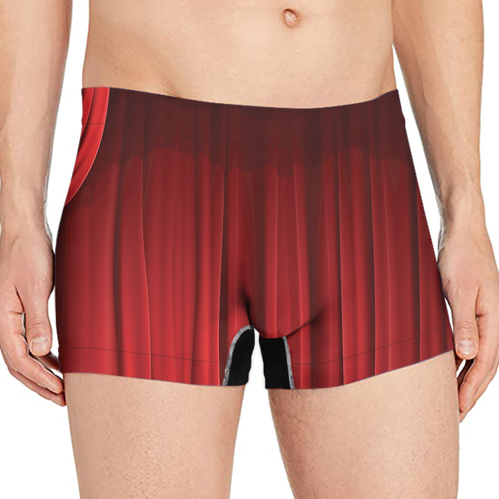 Red Curtain Theater Print Men's Boxer Briefs