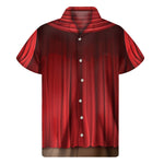 Red Curtain Theater Print Men's Short Sleeve Shirt