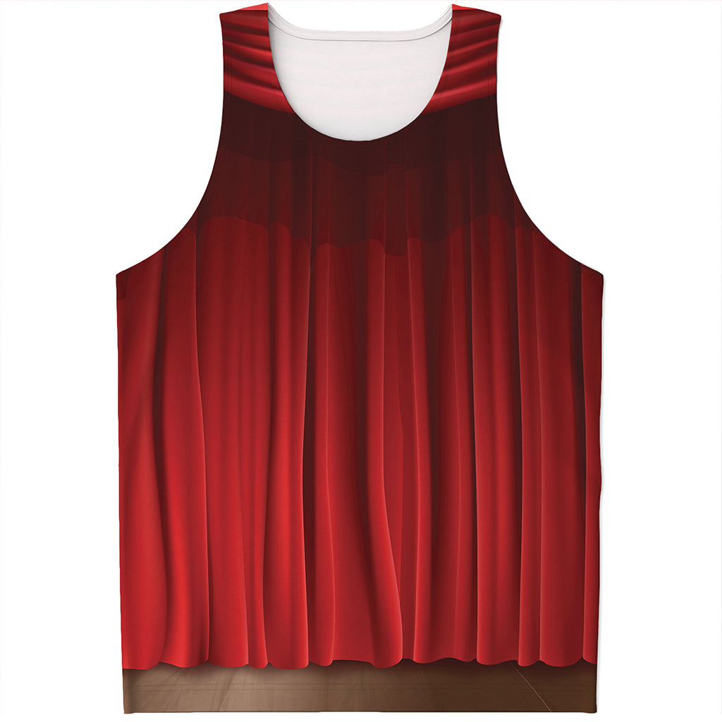 Red Curtain Theater Print Men's Tank Top