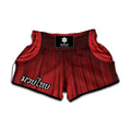 Red Curtain Theater Print Muay Thai Boxing Shorts