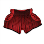 Red Curtain Theater Print Muay Thai Boxing Shorts