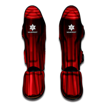 Red Curtain Theater Print Muay Thai Shin Guard