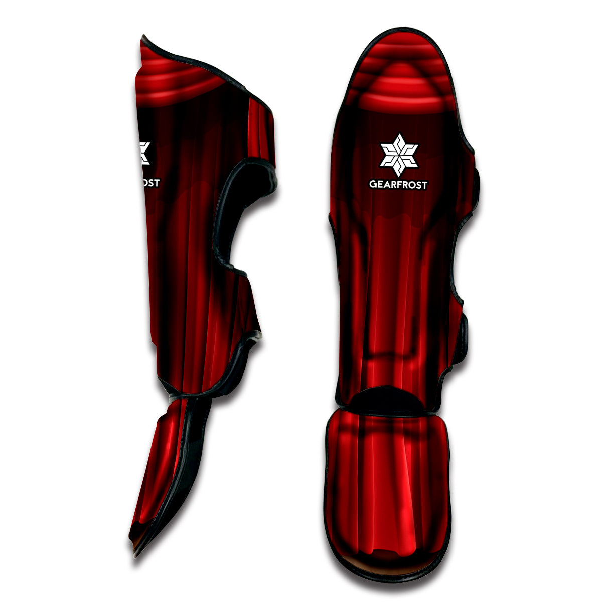 Red Curtain Theater Print Muay Thai Shin Guard