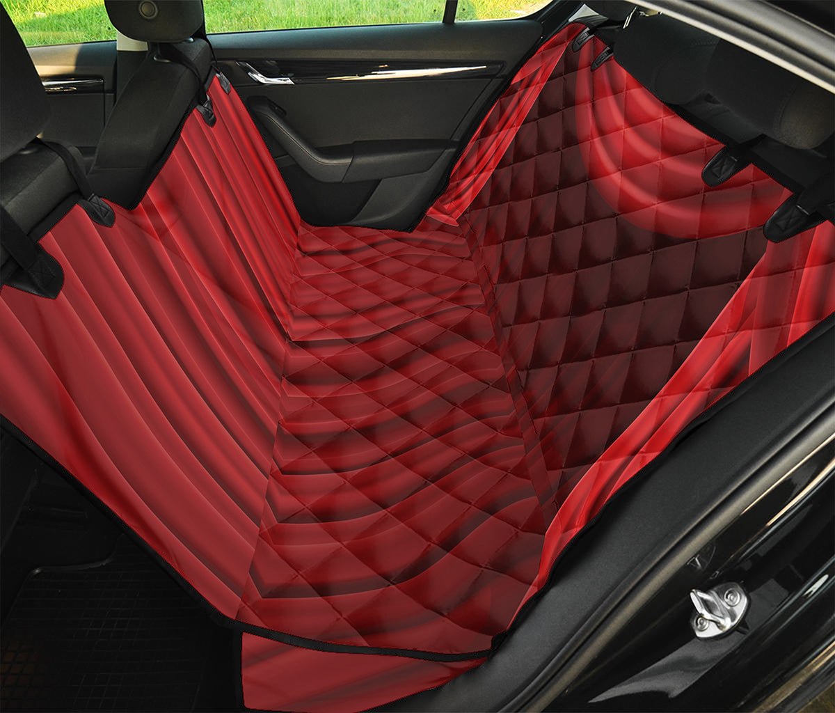Red Curtain Theater Print Pet Car Back Seat Cover