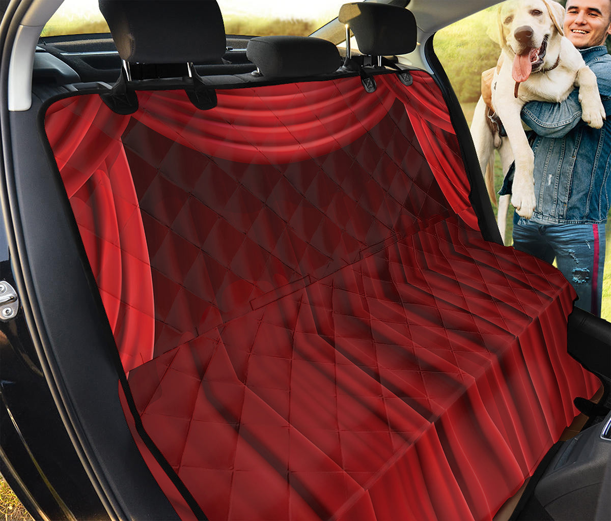 Red Curtain Theater Print Pet Car Back Seat Cover