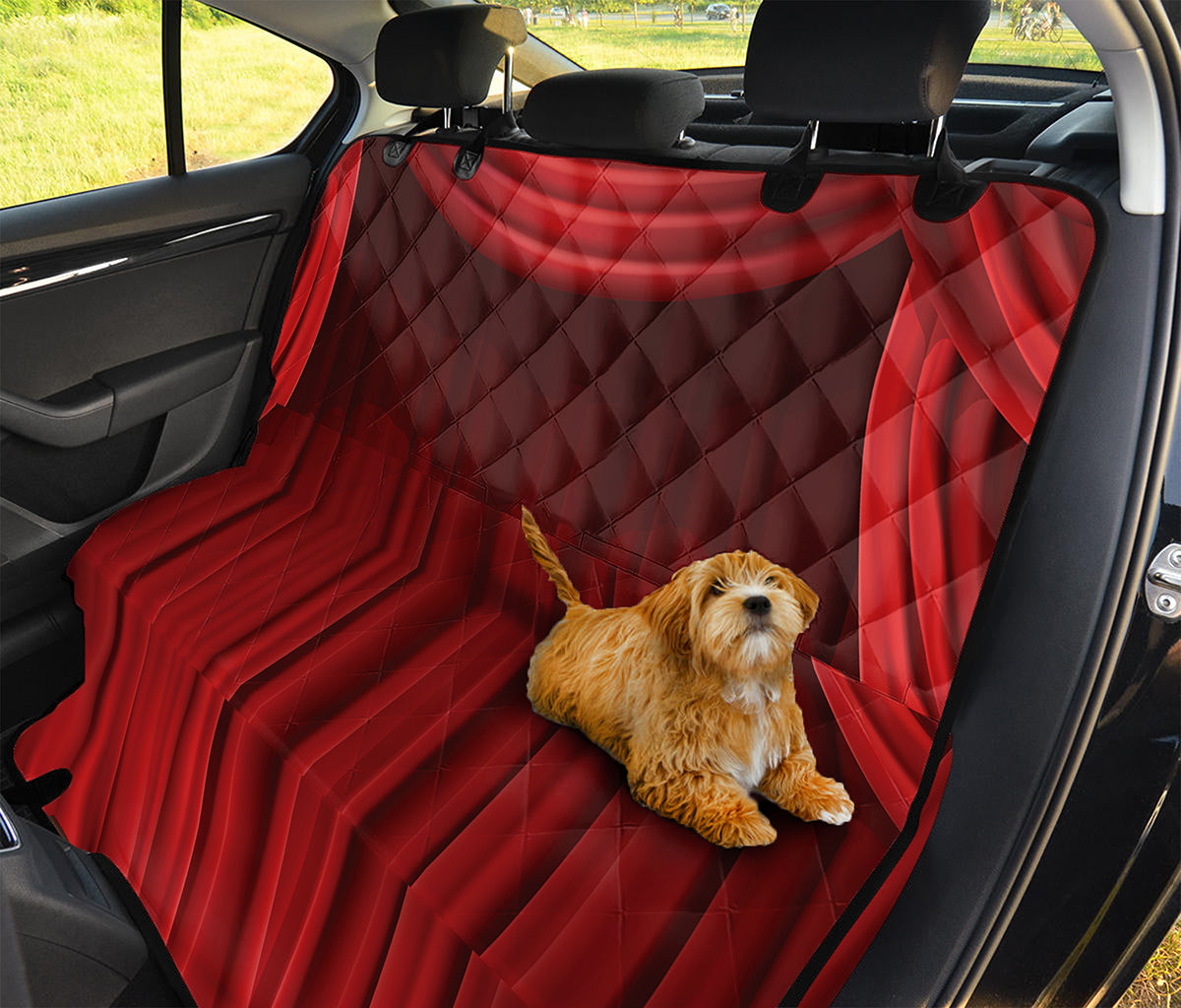 Red Curtain Theater Print Pet Car Back Seat Cover