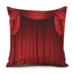 Red Curtain Theater Print Pillow Cover