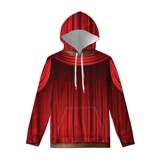 Red Curtain Theater Print Pullover Hoodie