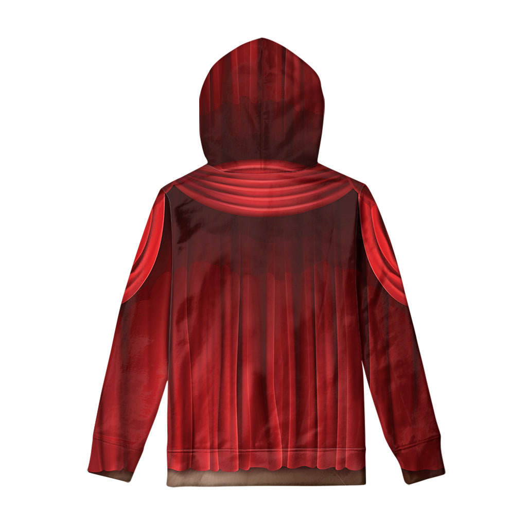 Red Curtain Theater Print Pullover Hoodie