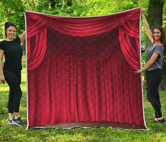 Red Curtain Theater Print Quilt