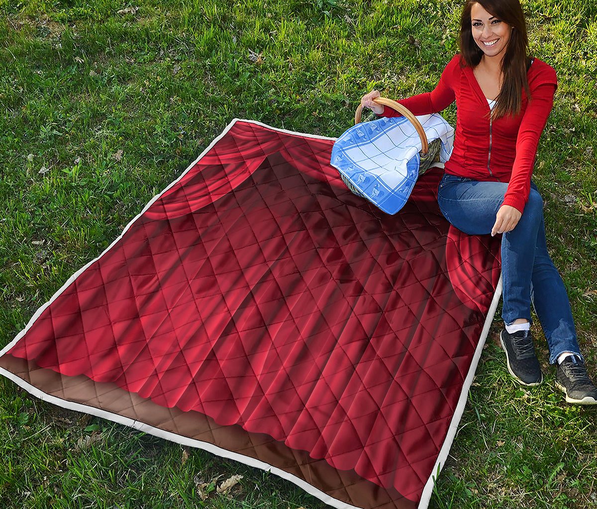 Red Curtain Theater Print Quilt
