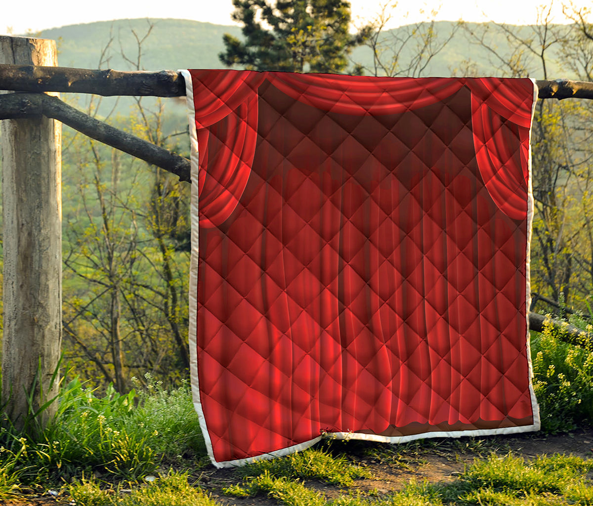 Red Curtain Theater Print Quilt