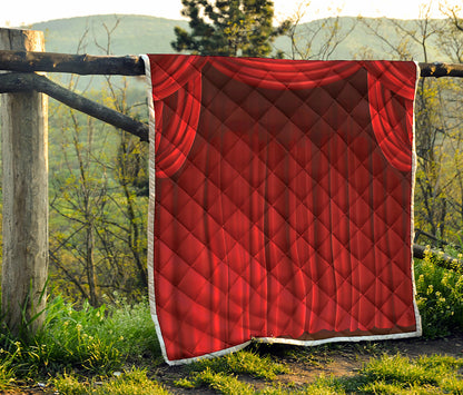 Red Curtain Theater Print Quilt
