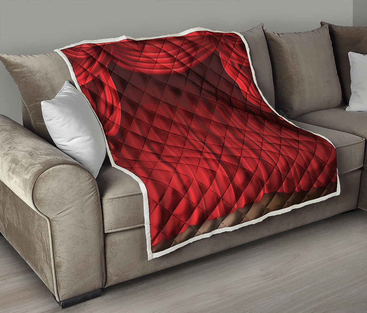 Red Curtain Theater Print Quilt