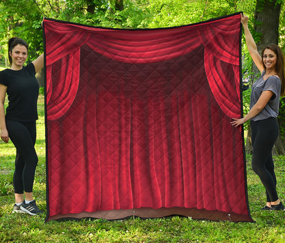 Red Curtain Theater Print Quilt