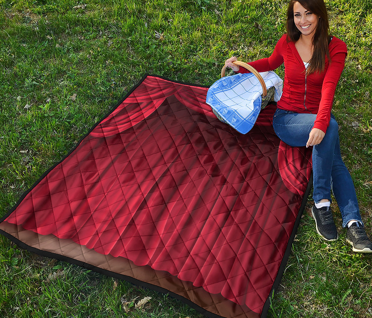Red Curtain Theater Print Quilt