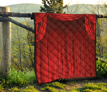 Red Curtain Theater Print Quilt