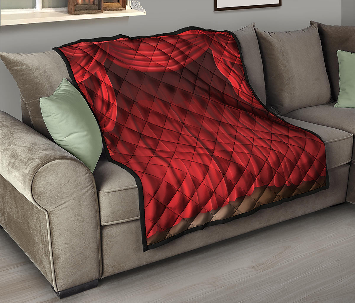 Red Curtain Theater Print Quilt