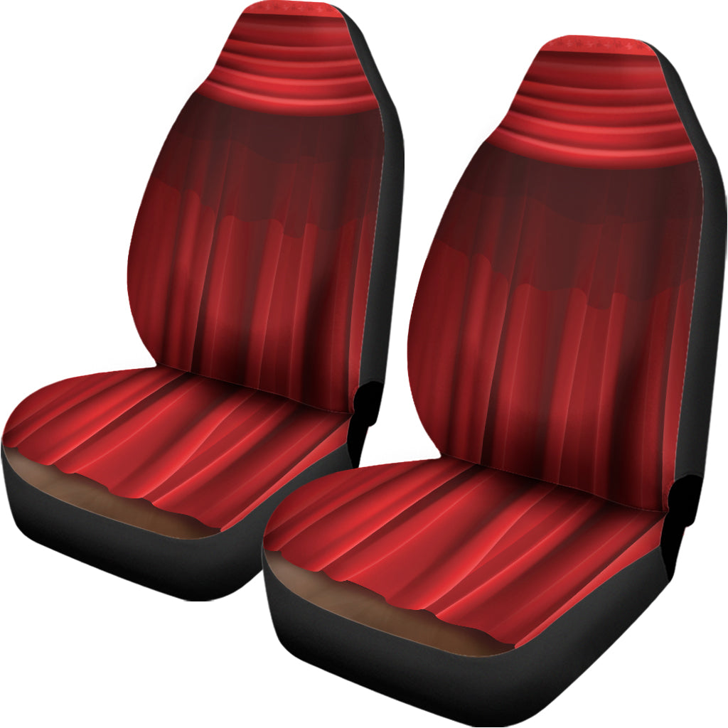 Red Curtain Theater Print Universal Fit Car Seat Covers