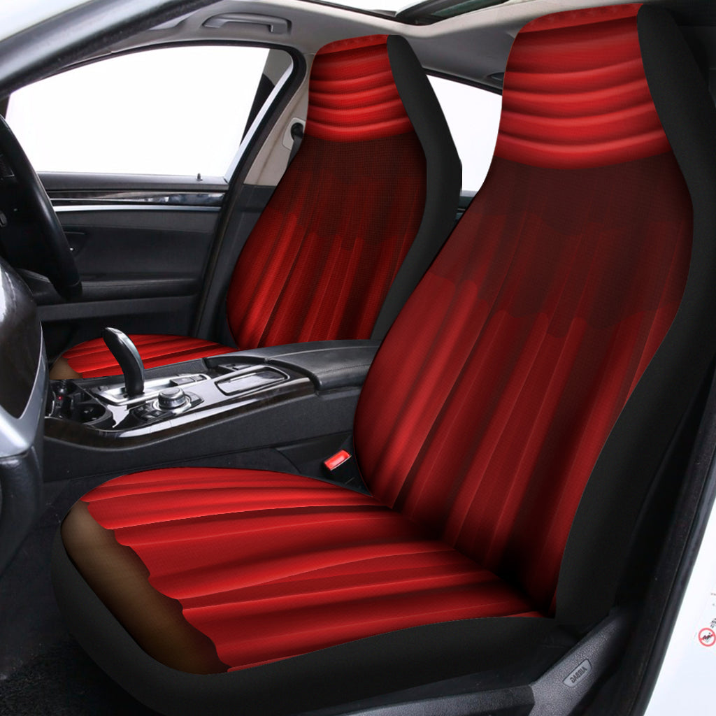 Red Curtain Theater Print Universal Fit Car Seat Covers