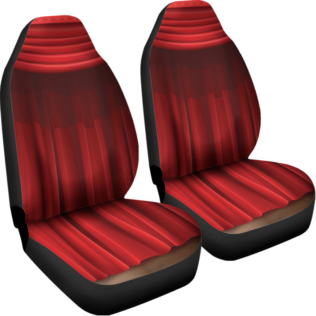 Red Curtain Theater Print Universal Fit Car Seat Covers