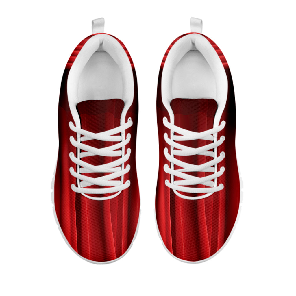Red Curtain Theater Print White Sneakers
