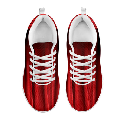 Red Curtain Theater Print White Sneakers