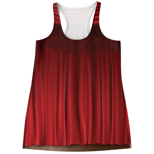 Red Curtain Theater Print Women's Racerback Tank Top