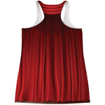 Red Curtain Theater Print Women's Racerback Tank Top