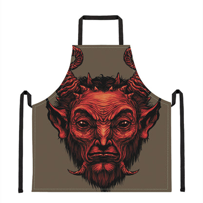 Red Devil Satan Print Apron