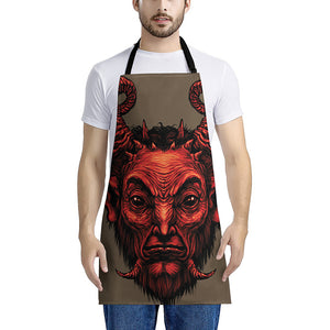 Red Devil Satan Print Apron