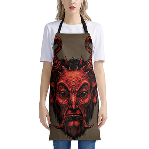 Red Devil Satan Print Apron