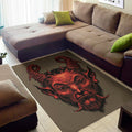 Red Devil Satan Print Floor Mat