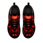 Red Devil Satan Print Black Sneakers