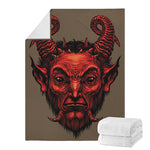 Red Devil Satan Print Blanket