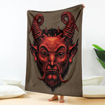 Red Devil Satan Print Blanket